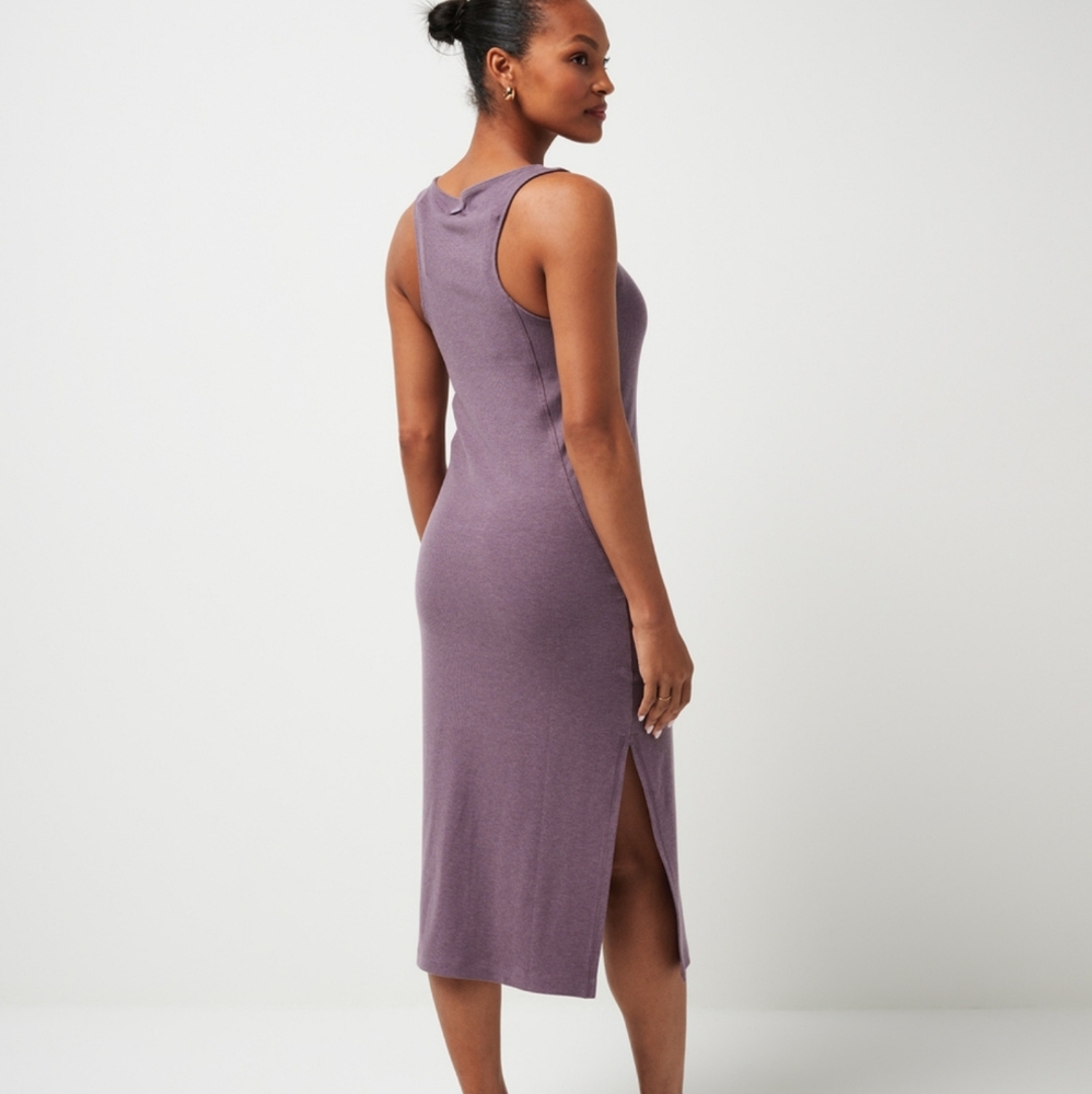 Travis Mathew Cloud Rib Hadley Wood Dress Heather Moonscape Purple sz Medium - Picture 3 of 5